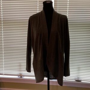 Olive green cardigan sweater with tags still attached. Never worn. Size small.